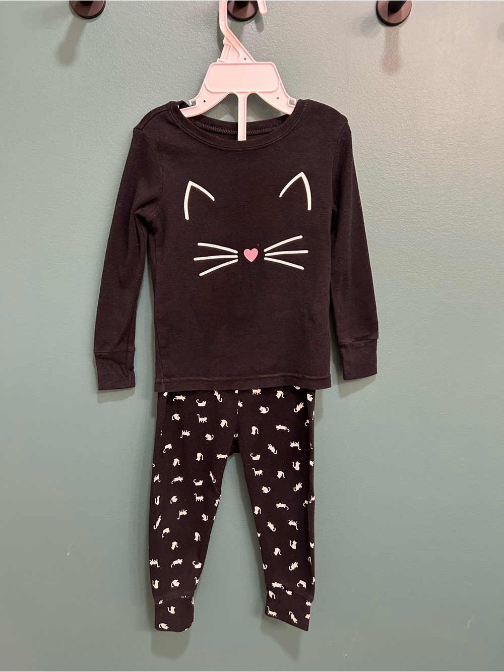 Black Cat Halloween Pajama Set